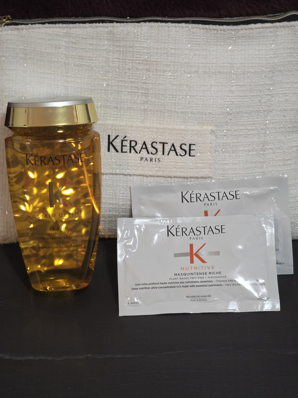 Kérastase Elixir Ultime Le Bain Shampoo & Kérastase Nutritive Hair Masks BUNDLE